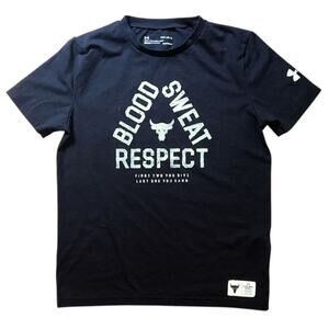 Under Armour Project Rock Blood, Sweat, Respect Youth Large Black T-Shirt